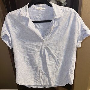 beachlunchlounge Light Blue Striped Button Down Shirt